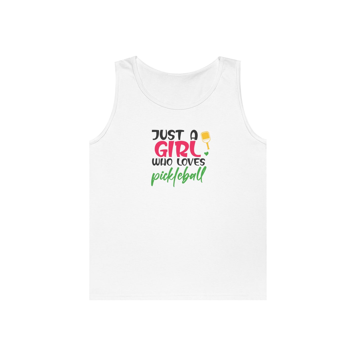 Women's Soft Pickleball Tank Top - Just a Girl Who Loves Pickleball White