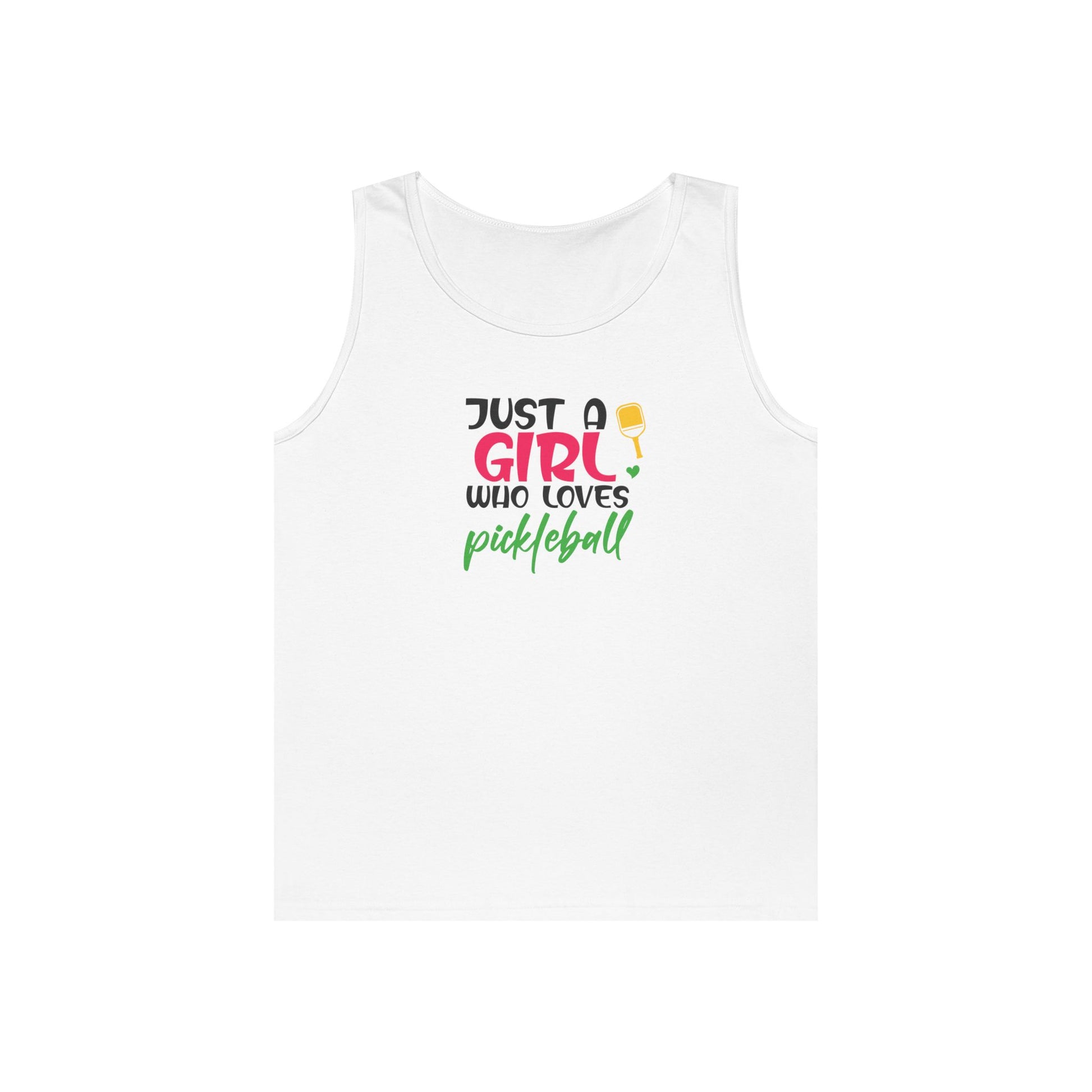 Women's Soft Pickleball Tank Top - Just a Girl Who Loves Pickleball White