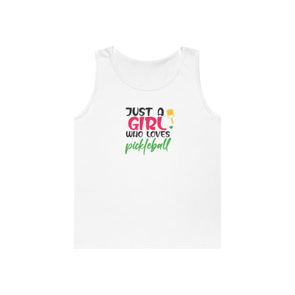 Women's Soft Pickleball Tank Top - Just a Girl Who Loves Pickleball White