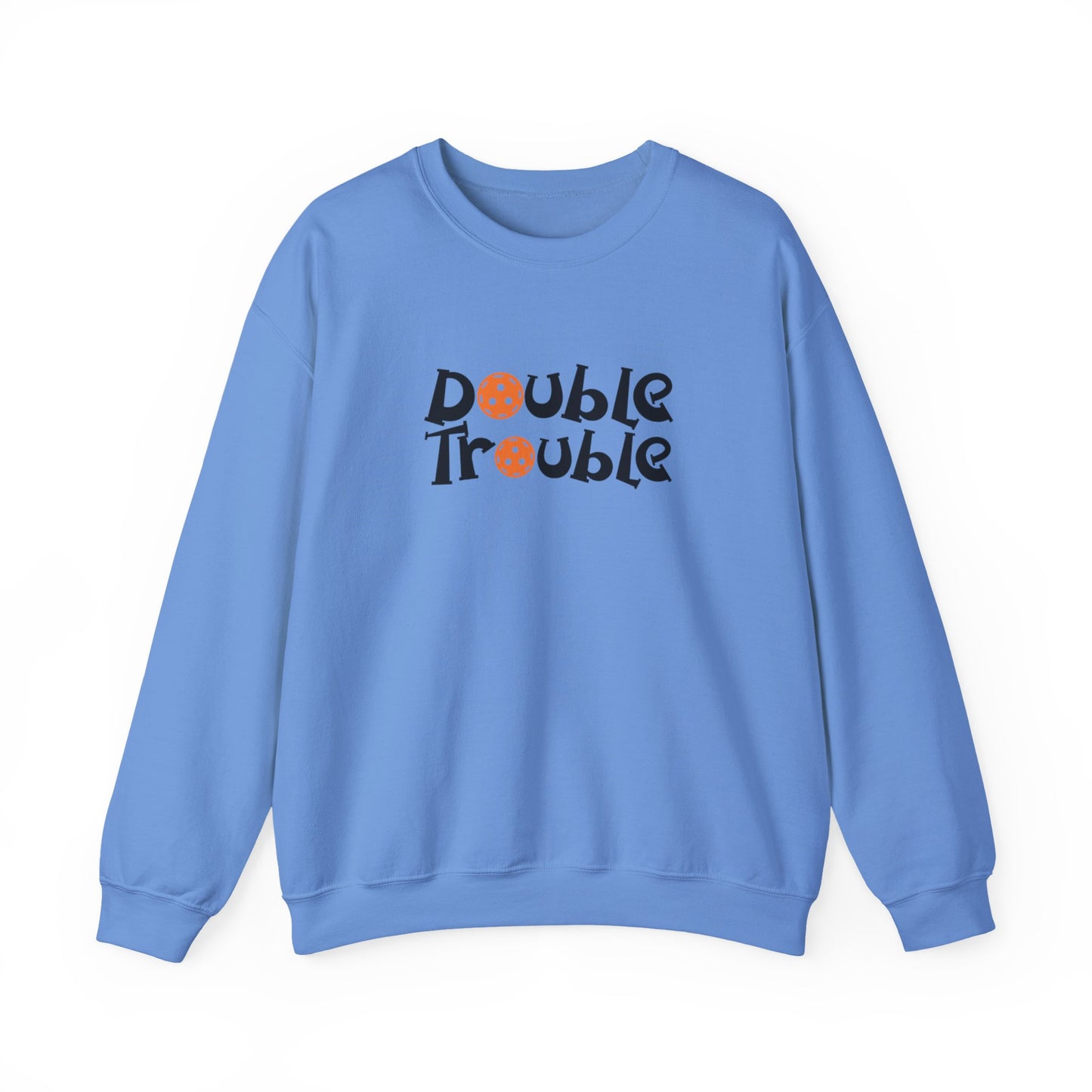 Men's Quirky Pickleball Sweatshirt - Double Trouble Blue