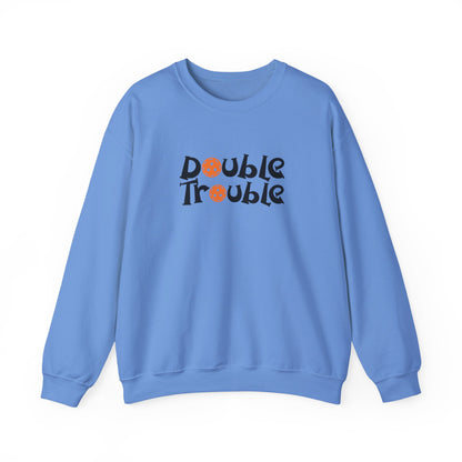 Men's Quirky Pickleball Sweatshirt - Double Trouble Blue