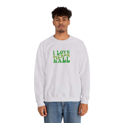 Men's Comfy Pickleball Sweatshirt - I Love Pickleball