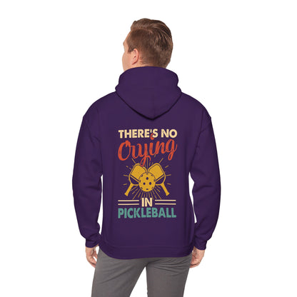 Men's Bold Pickleball Hoodie - There's No Crying in Pickleball