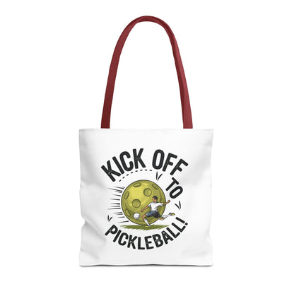 Pickleball Unique Tote Bag - Kick Off to Pickleball Red