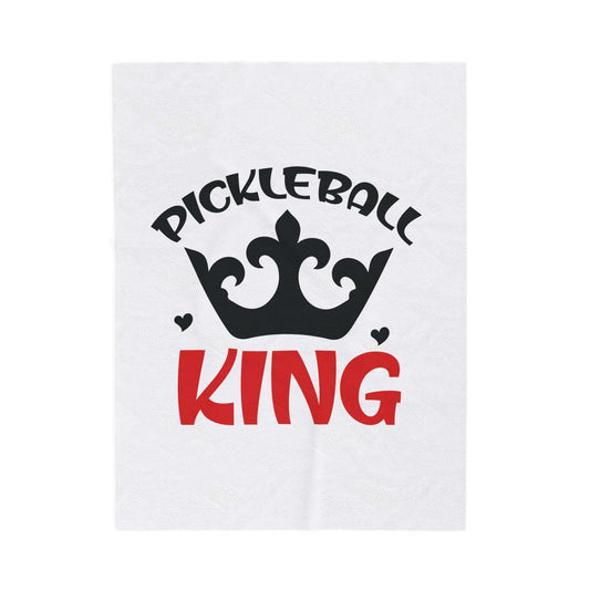 Pickleball Soft Blanket - Pickleball King White