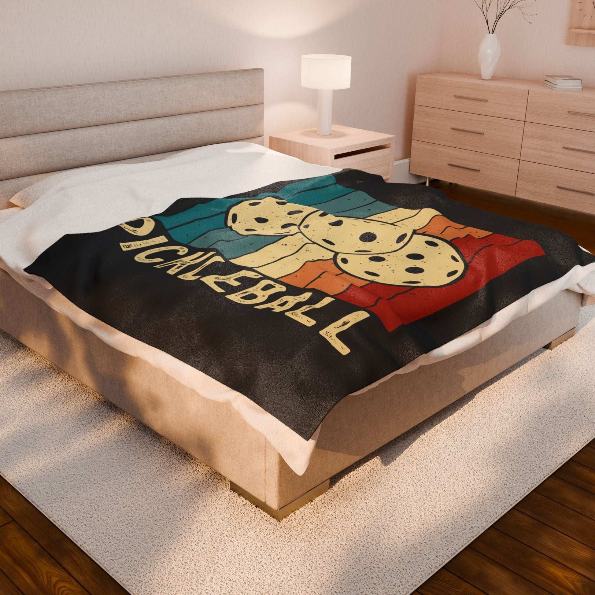 Pickleball Eye-Catching Blanket - Pickleball Retro