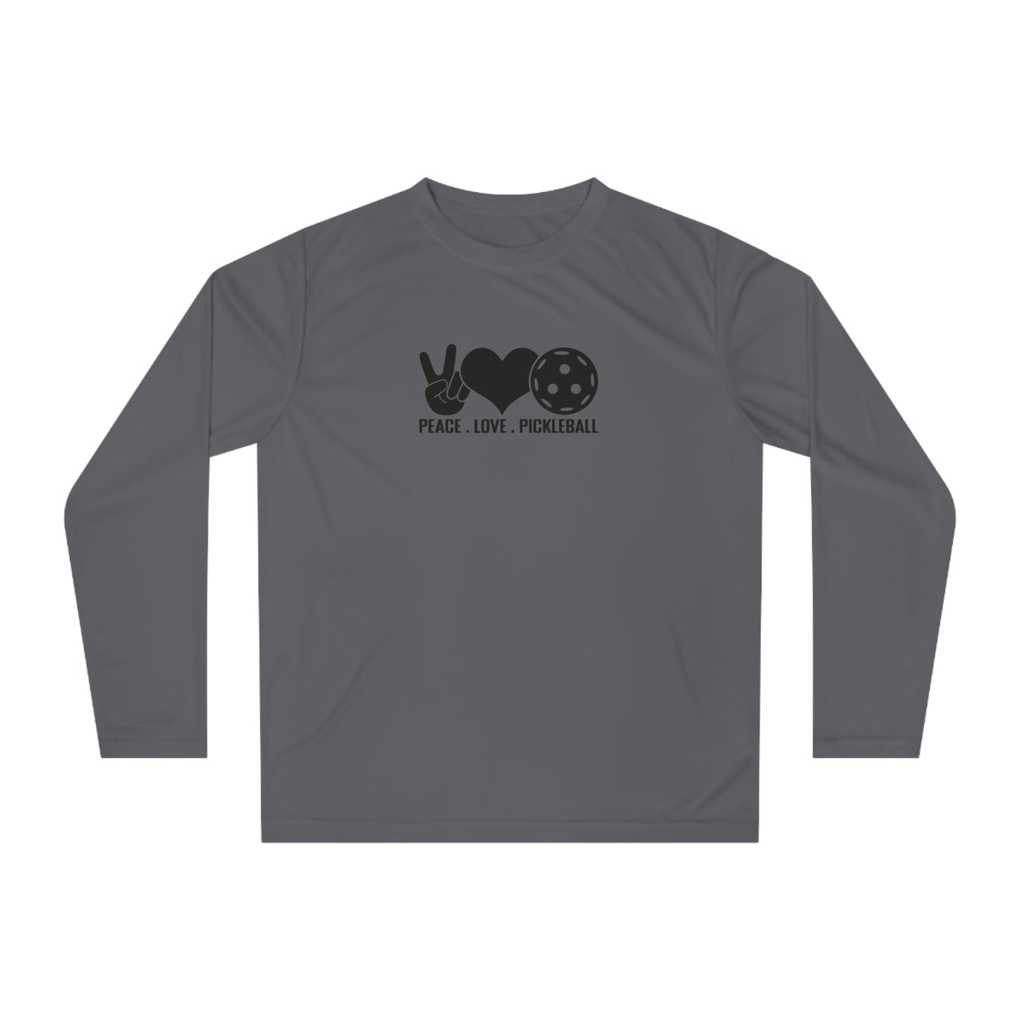 Women's Pickleball Long Sleeves top - Peace, Love, Pickleball Gray