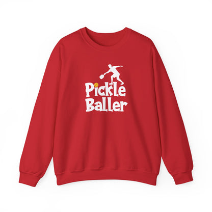 Men's Soft Pickleball Sweatshirt - Pickle Baller Red