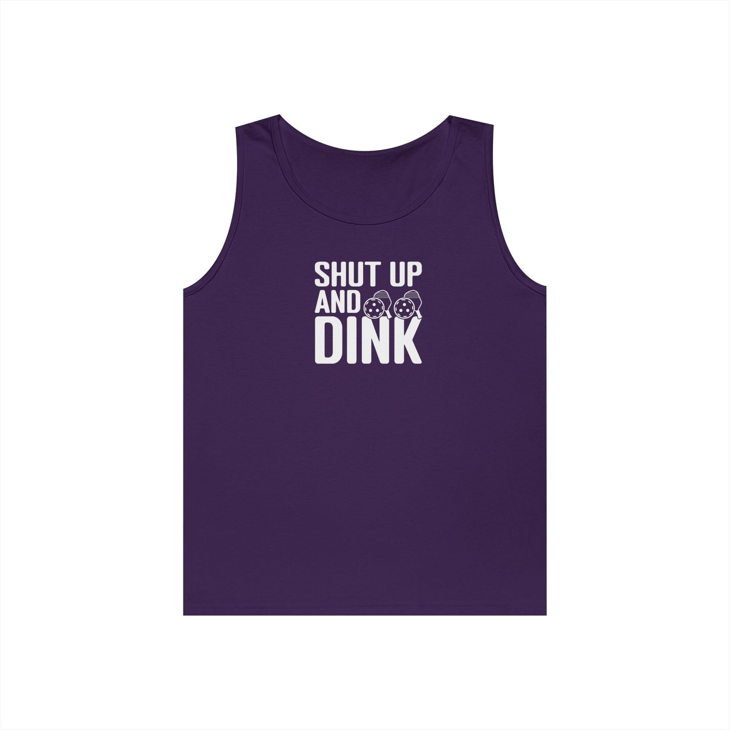Women's Lightweight Pickleball Tank Top - Shut Up and Dink Purple