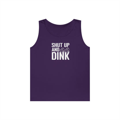 Women's Lightweight Pickleball Tank Top - Shut Up and Dink Purple