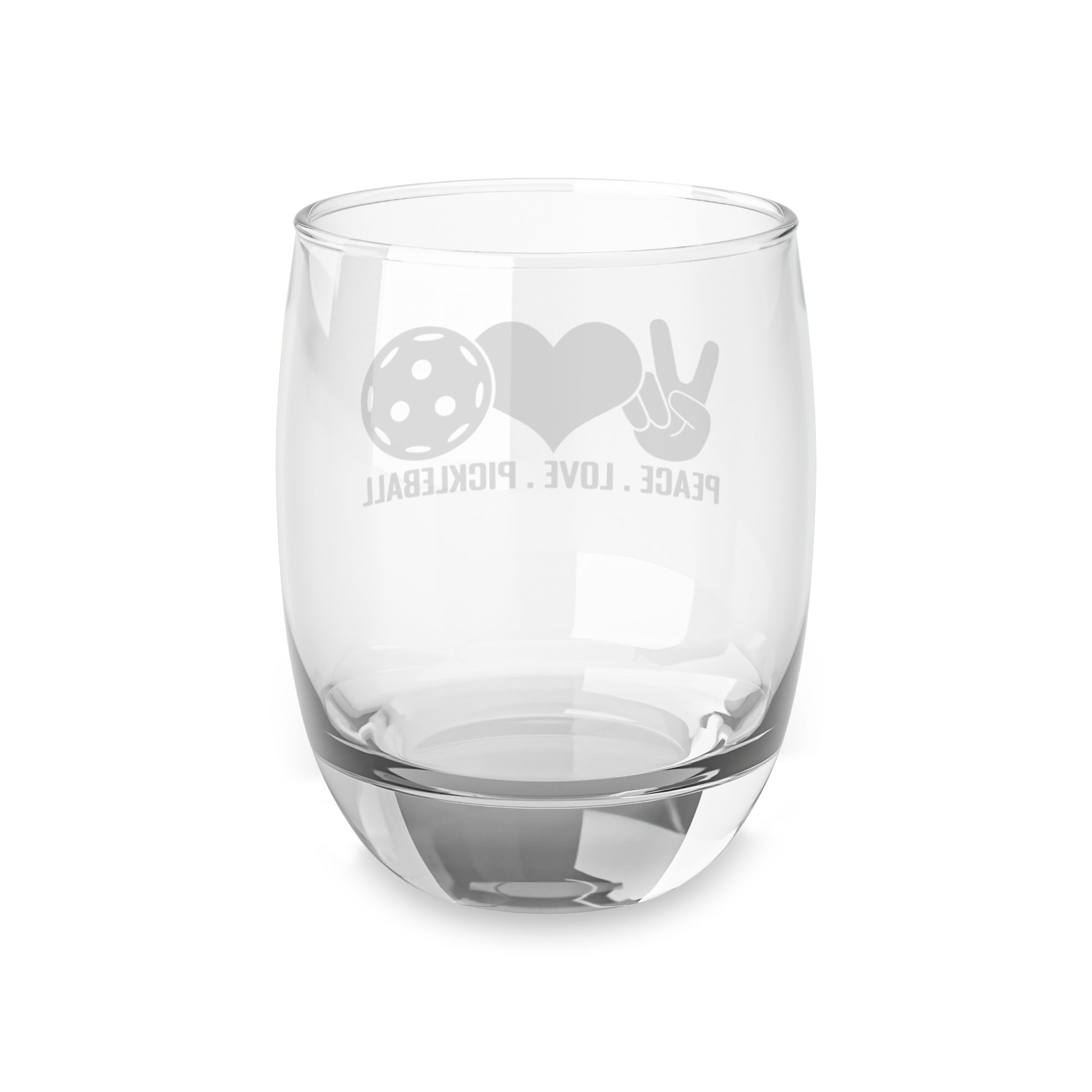 Pickleball Durable Whiskey Glass - Peace, Love, Pickleball