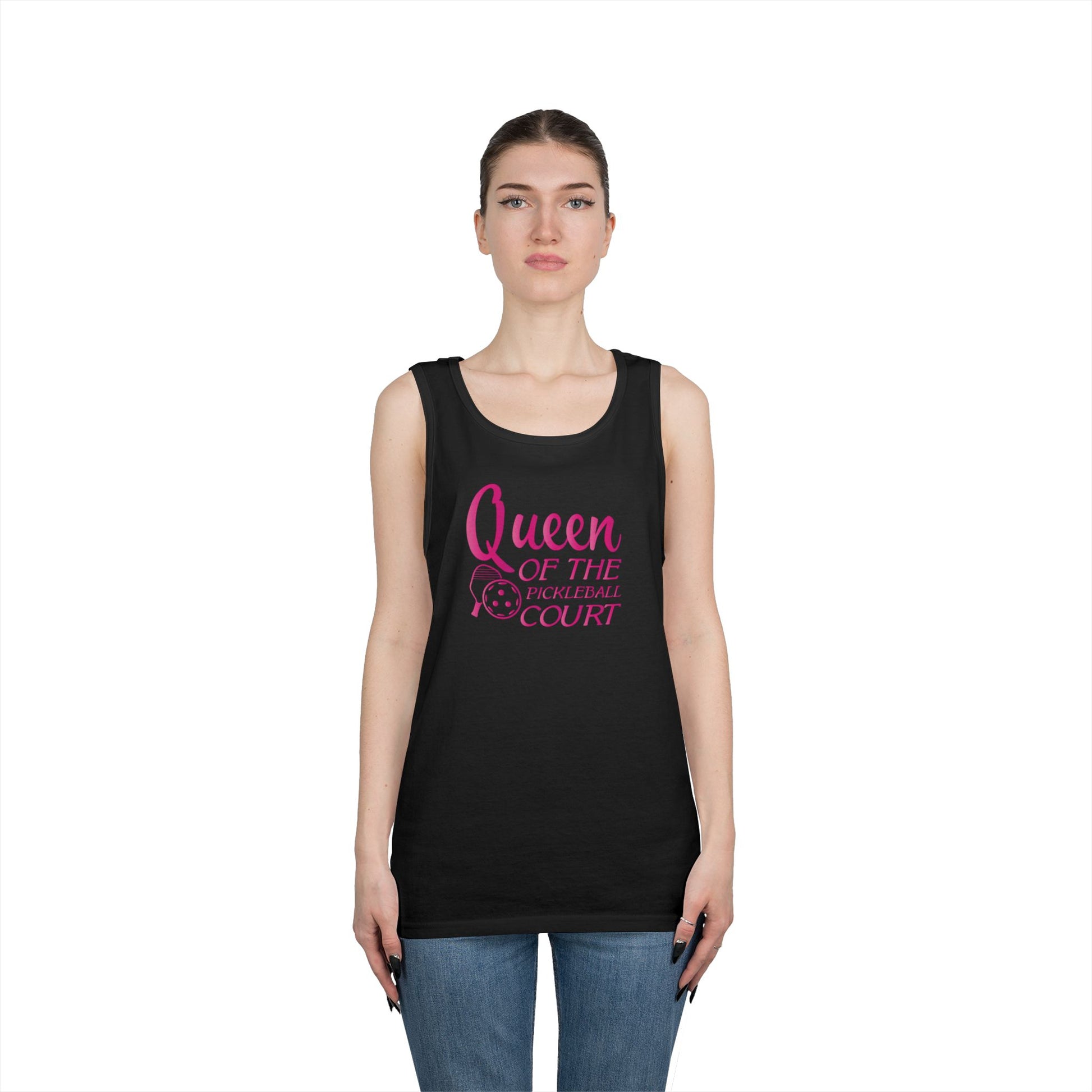 Women's Cute Pickleball Tank Top - Queen of the Pickleball Court