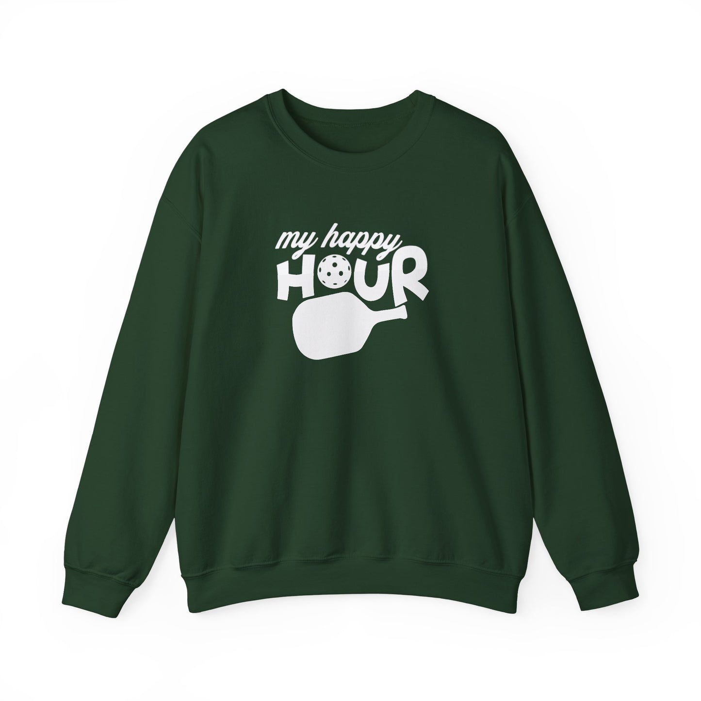 Women's Lightweight Pickleball Sweatshirt - My Happy Hour Green