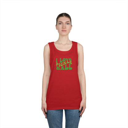 Women's Energetic Pickleball Tank Top - I Love Pickleball