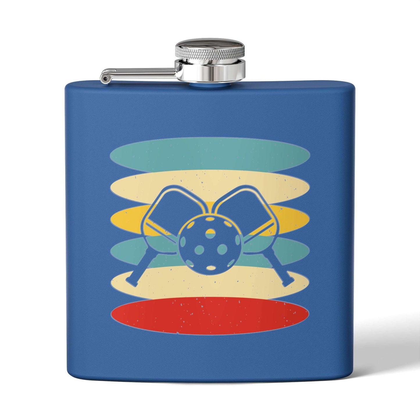 Pickleball Stylish Flask - Pickleball Retro Royal