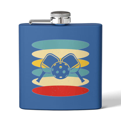 Pickleball Stylish Flask - Pickleball Retro Royal