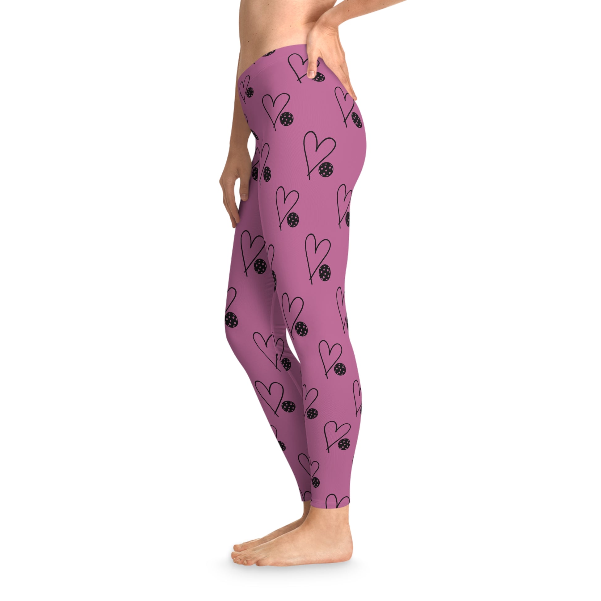 Women's Unique Pickleball Legging - Heart and Ball