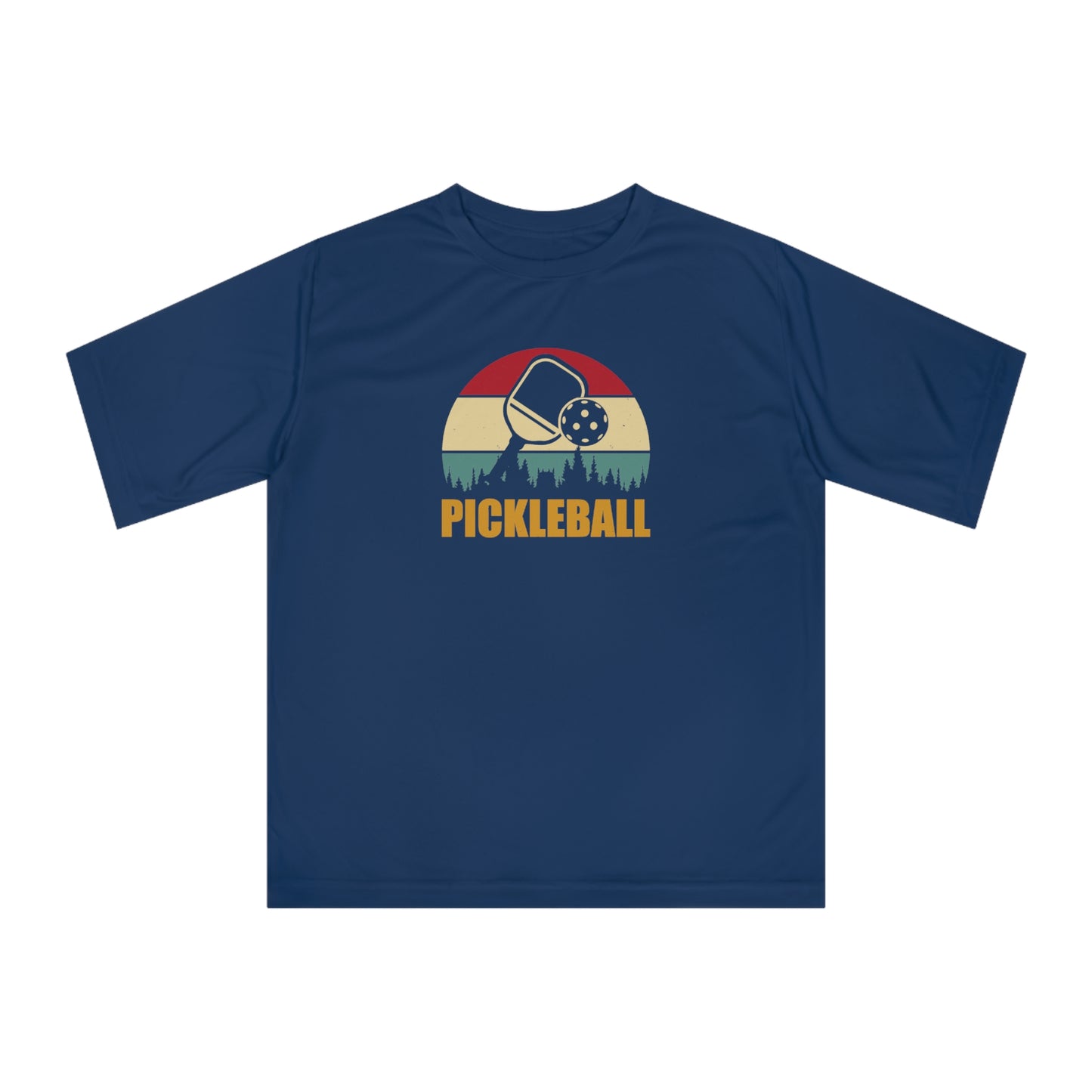 Men's Stylish Pickleball T-shirt - Pickleball Retro Navy