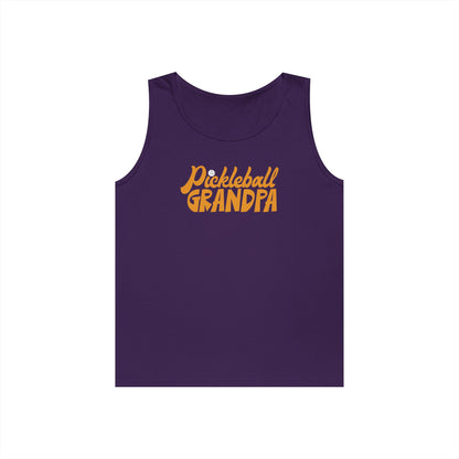 Men's Unique Pickleball Tank Top - Pickleball Grandpa Purple
