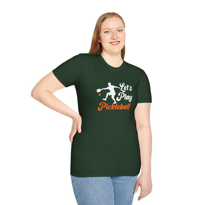 Women's Durable Pickleball T-shirt - Let's Play Pickleball