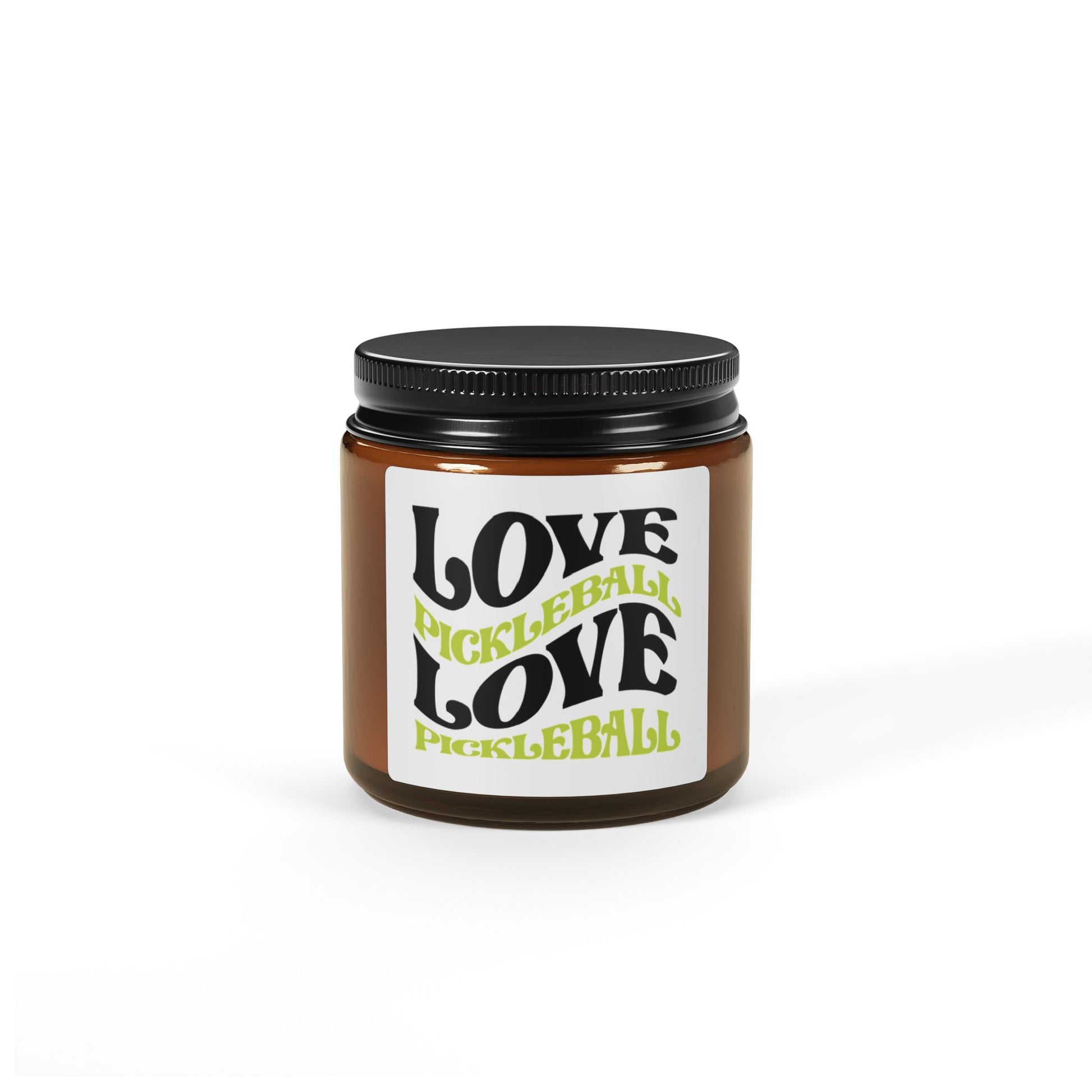 Pickleball Cute Candle - Love Pickleball Amber