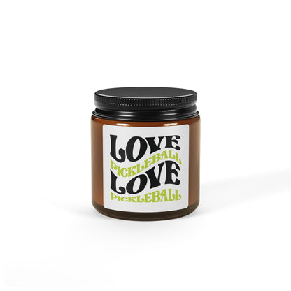 Pickleball Cute Candle - Love Pickleball Amber