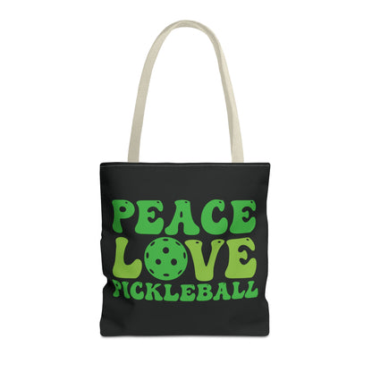 Pickleball Stylish Tote Bag - Peace Love Pickleball Beige