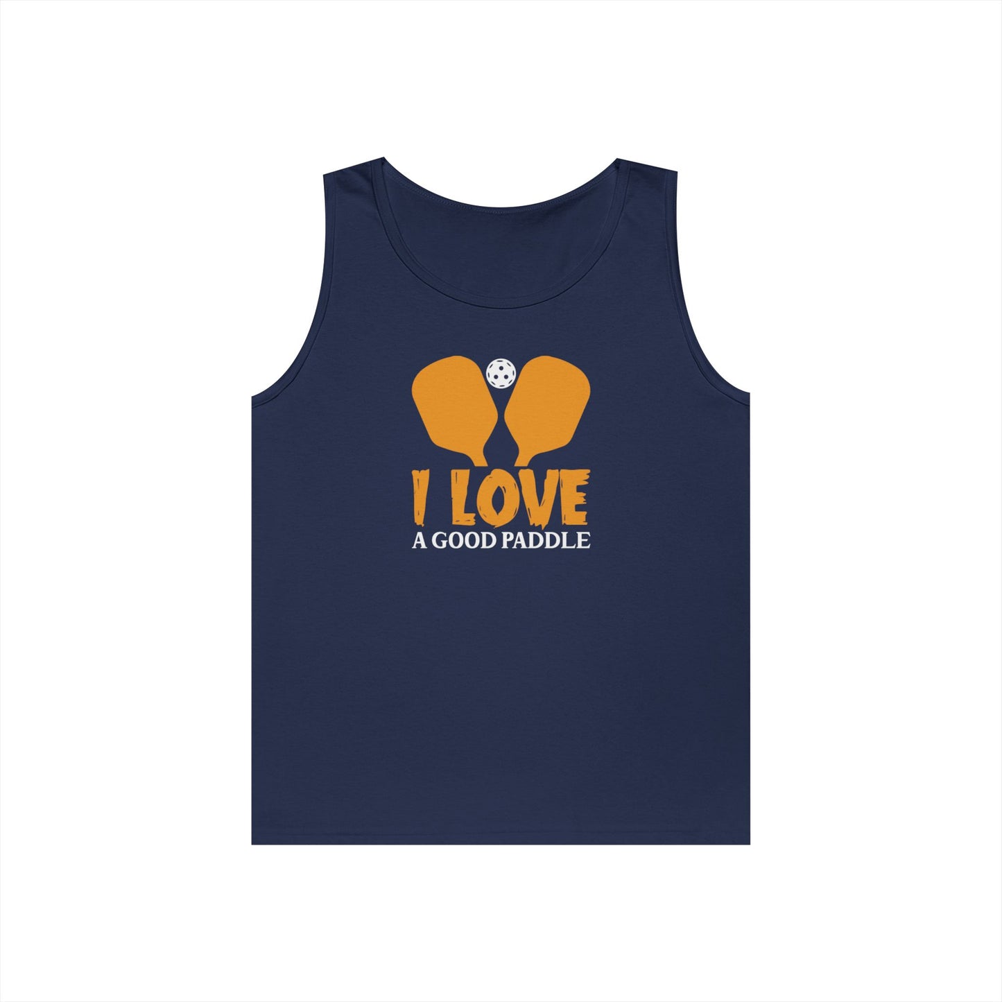 Men's Funny Pickleball Tank Top - I Love a Good Paddle Navy