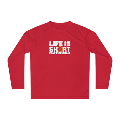 Men's Pickleball Long Sleeves top - Life Is Short Play Pickleball Red