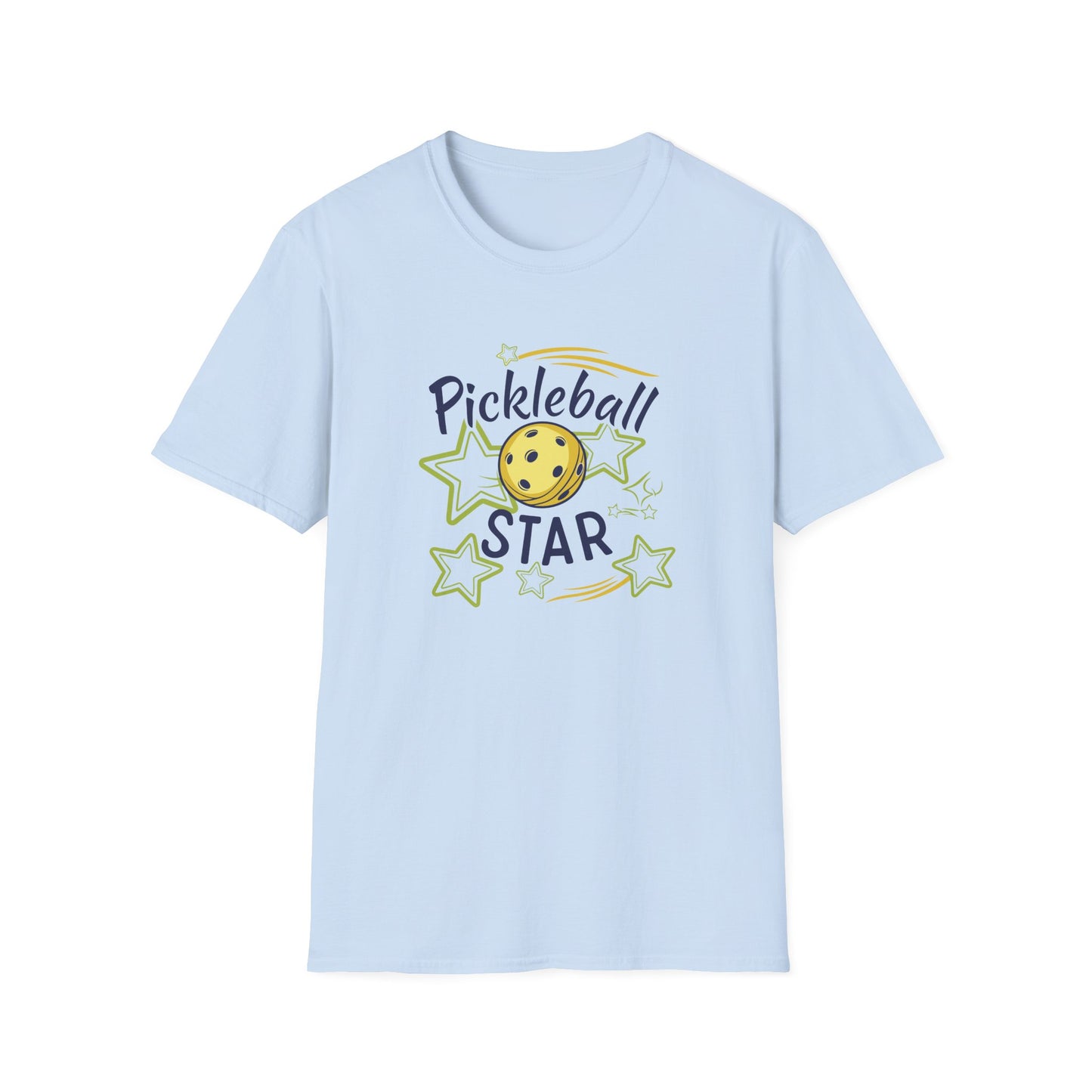 Women's Delightful Pickleball T-shirt - Pickleball Star Blue