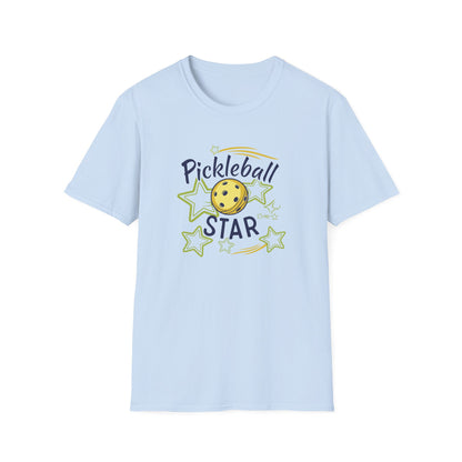 Women's Delightful Pickleball T-shirt - Pickleball Star Blue