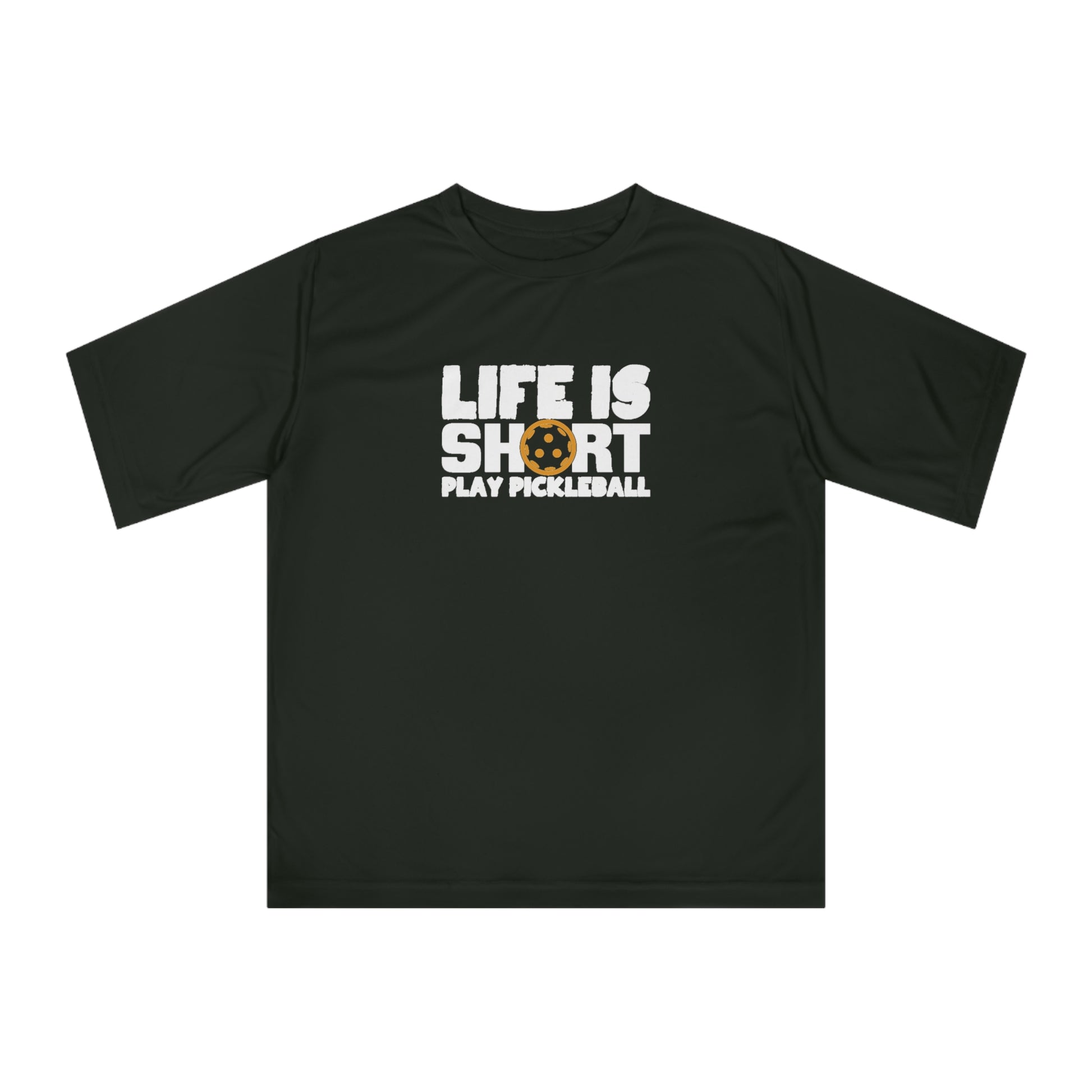 Women's Quirky Pickleball T-shirt - Life Is Short Play Pickleball Black