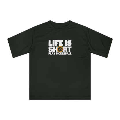 Women's Quirky Pickleball T-shirt - Life Is Short Play Pickleball Black