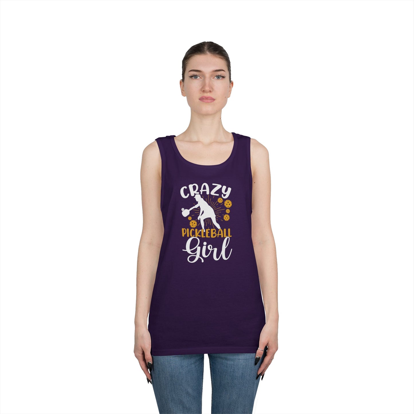 Women's Stylish Pickleball Tank Top - Crazy Pickleball Girl