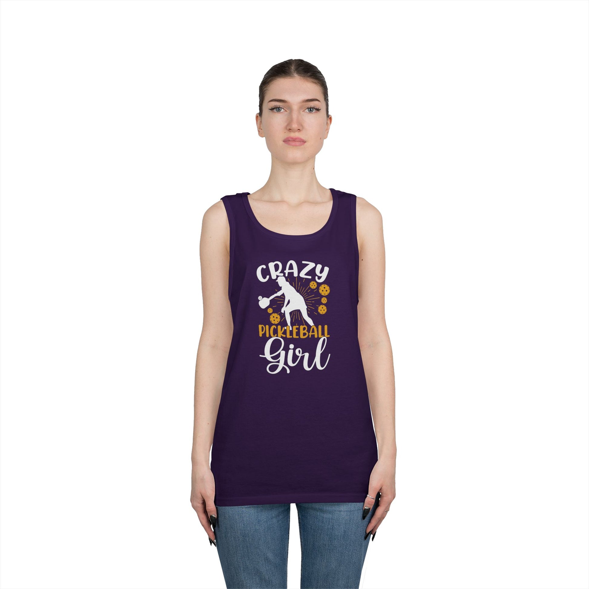 Women's Stylish Pickleball Tank Top - Crazy Pickleball Girl