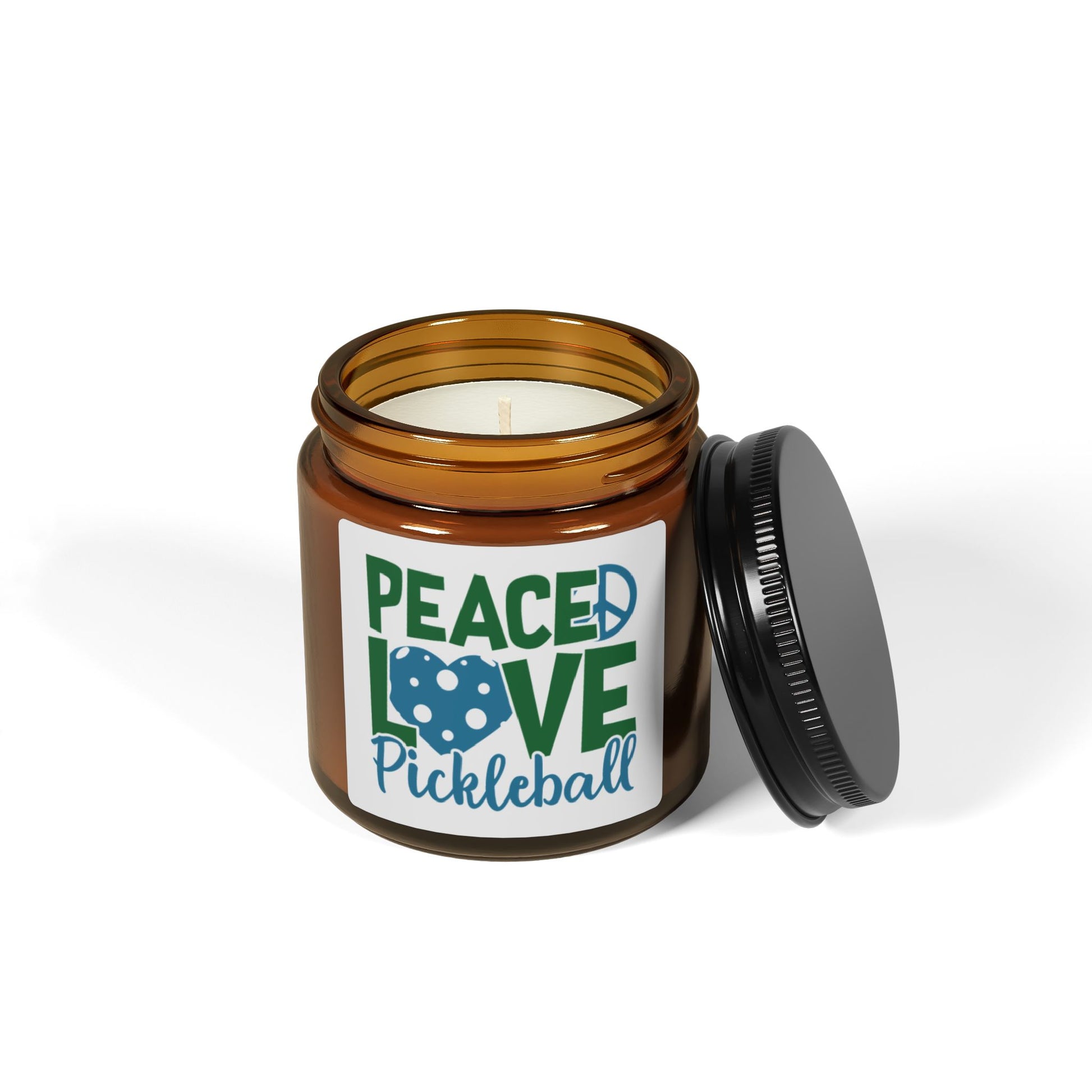 Pickleball Cheerful Candle - Peace, love, pickleball