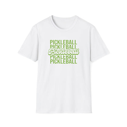 Women's Fun Pickleball T-shirt - Pickleball Repeat White