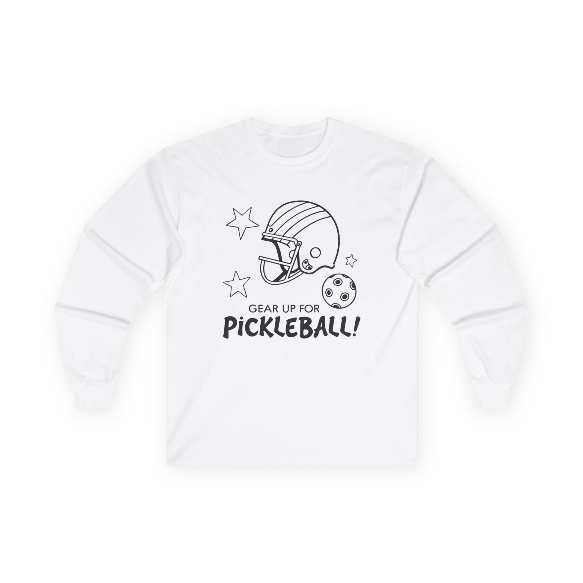 Men's Soft Pickleball Long Sleeves top - Gear Up for Pickleball White