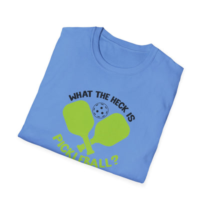 Men's Funny Pickleball T-shirt - What the Heck Is Pickleball?