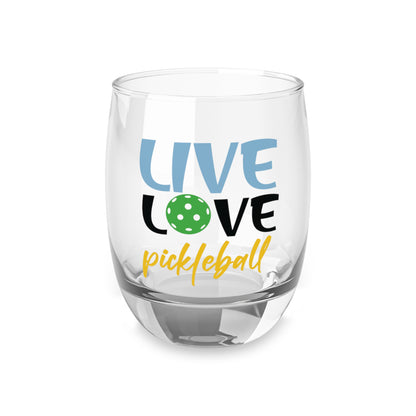 Pickleball Durable Whiskey Glass - Live Love Pickleball 6oz