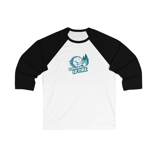 Men's Funny Pickleball Long Sleeves Top - Pickleball Is Fire Black