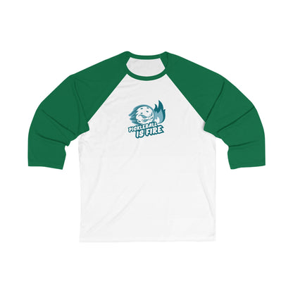 Men's Funny Pickleball Long Sleeves Top - Pickleball Is Fire Green