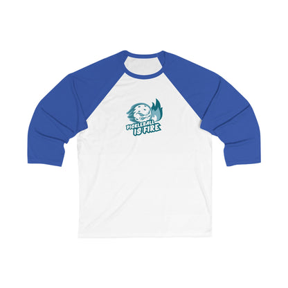 Men's Funny Pickleball Long Sleeves Top - Pickleball Is Fire Blue