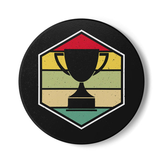 Pickleball Sporty Ceramic Coaster - Pickleball Trophy Round
