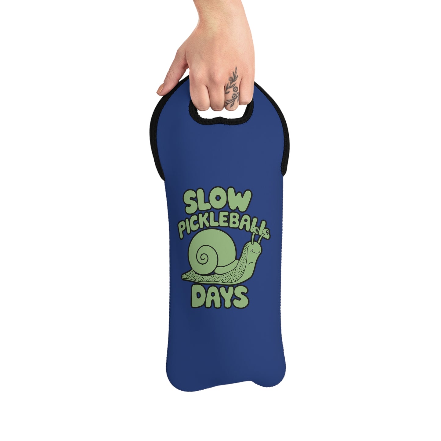 Pickleball Durable Wine Tote Bag - Slow Pickleball Days