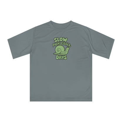 Women's Lightweight Pickleball T-shirt - Slow Pickleball Days Gray