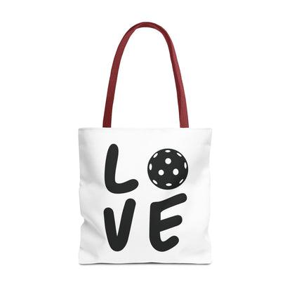 Pickleball Fun Tote Bag - Love with Pickleball Red