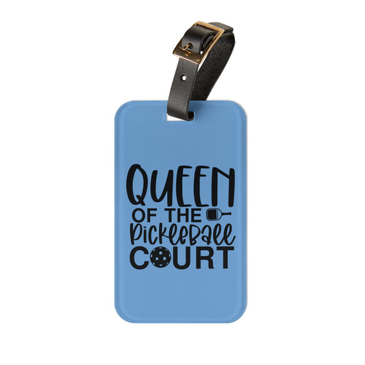 Pickleball Unique Luggage Tag - Queen of the Pickleball Court