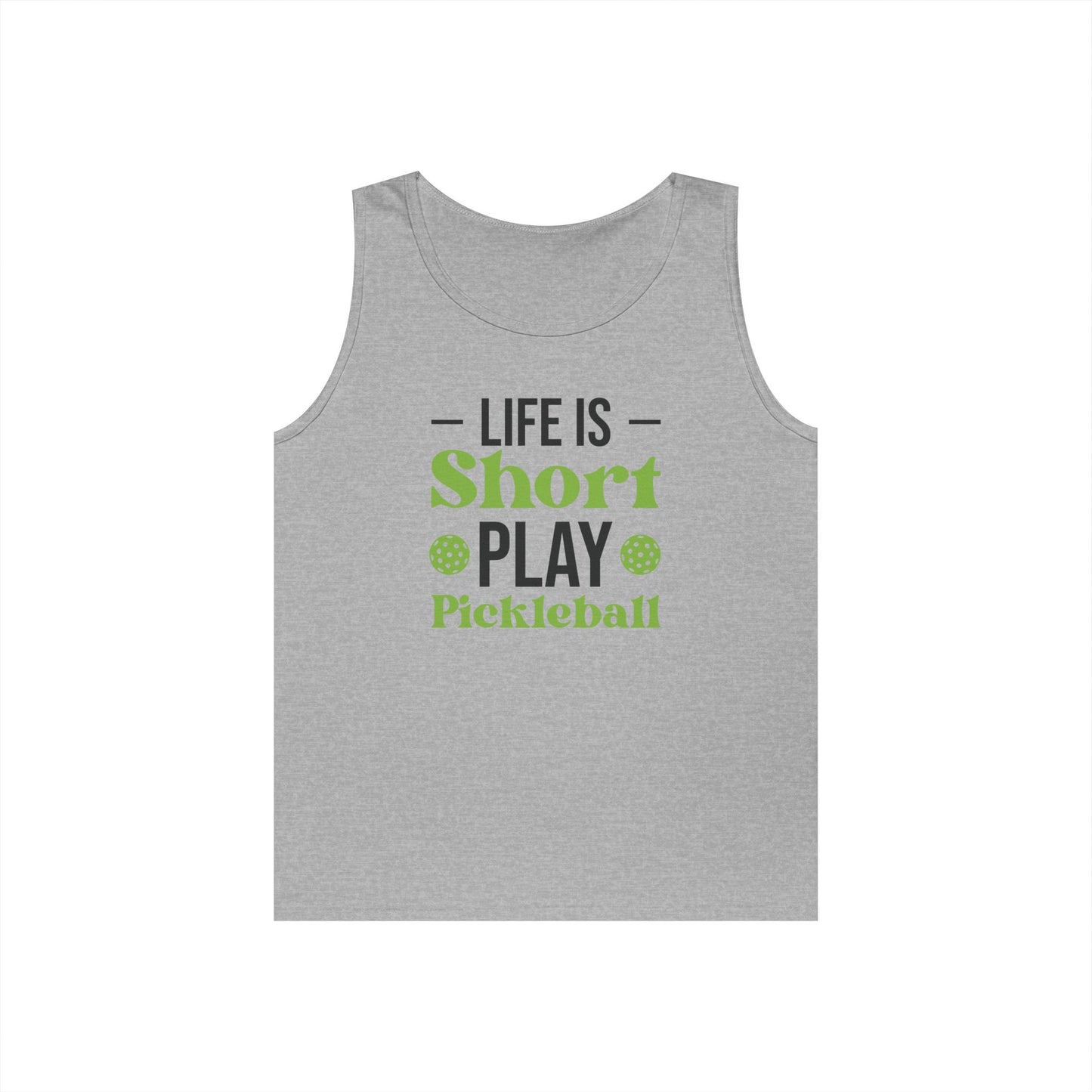 Women's Funny Pickleball Tank Top - Life Is Short Play Pickleball Gray