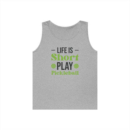 Women's Funny Pickleball Tank Top - Life Is Short Play Pickleball Gray